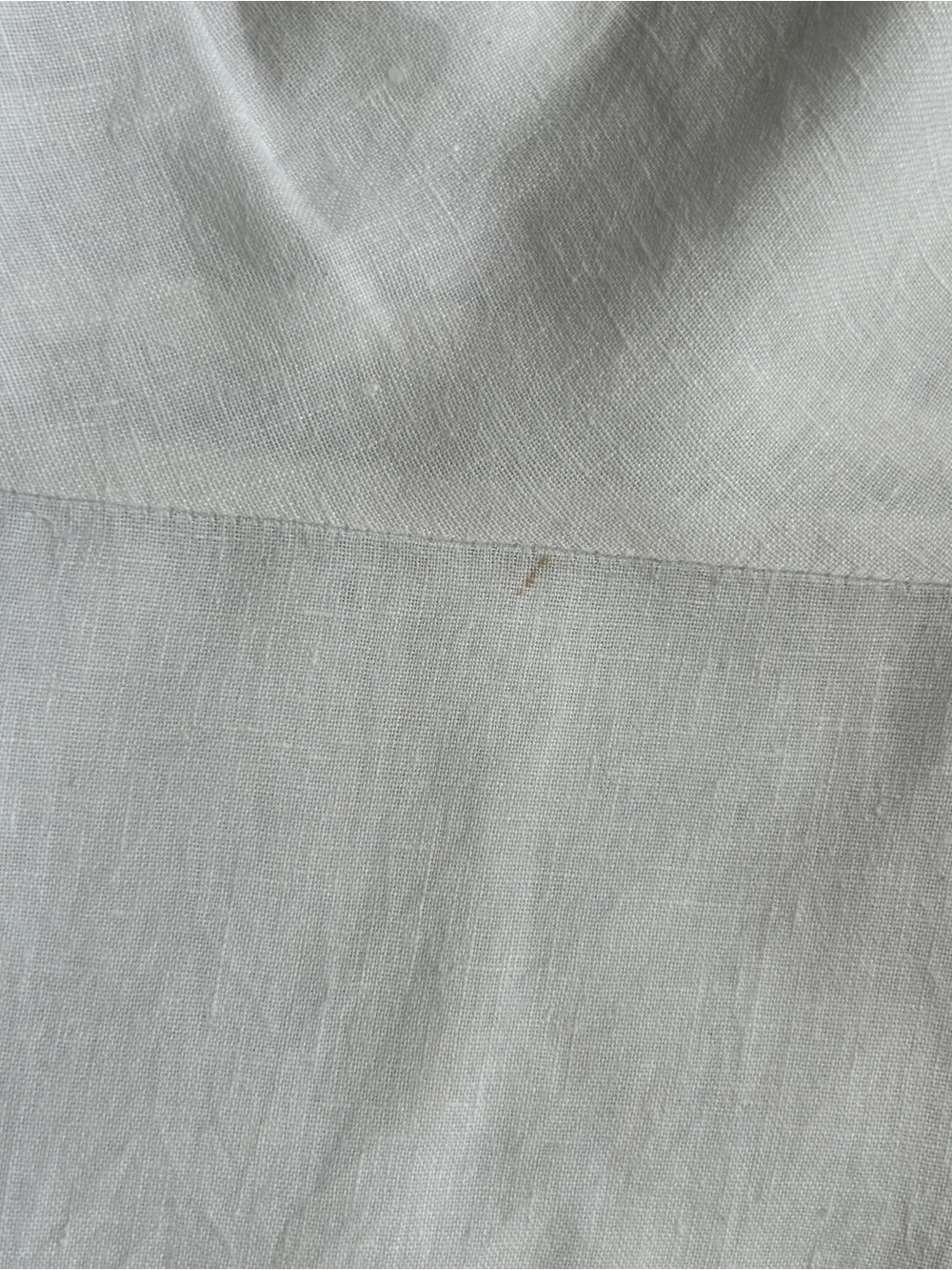 FLAX 100% white linen trousers wide leg cropped women’s size L - Picture 8 of 9